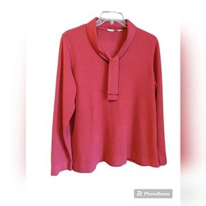 Long Sleeve 1X Cranberry Sweater